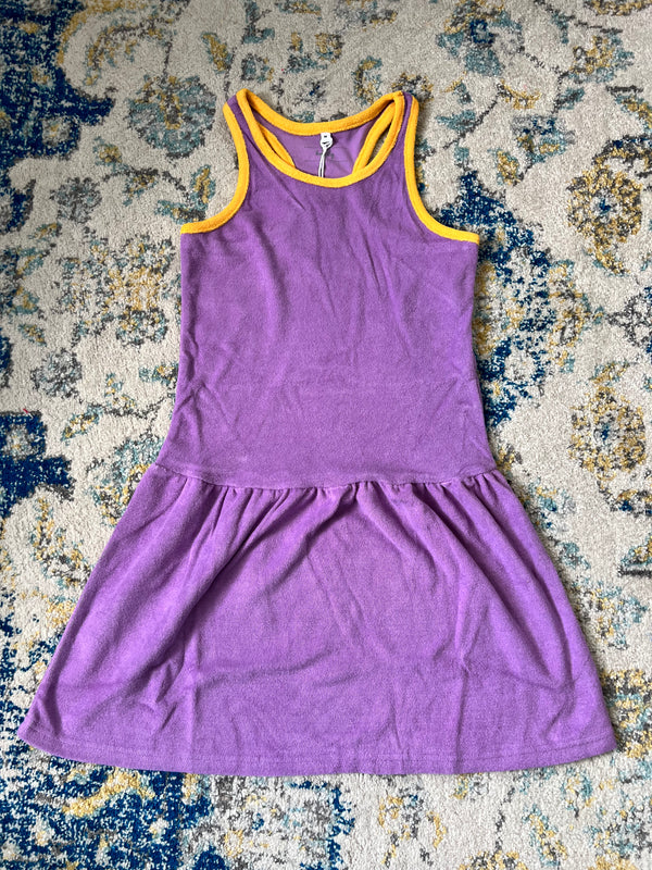 Terry Tennis Dress- Purple & Gold