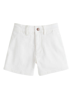 Denim Short- White