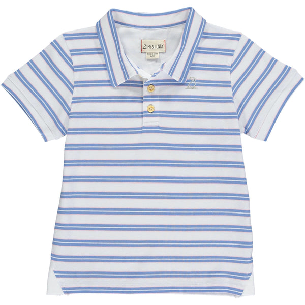 Starboard polo- Blue & Pink
