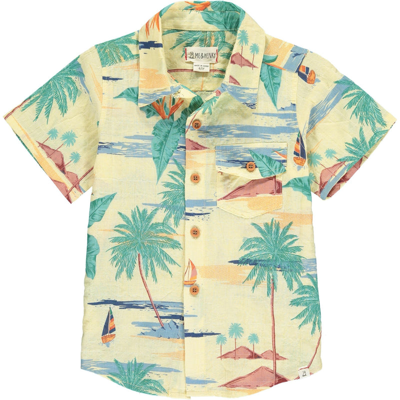 Aloha Woven Shirt- Hawaii scene