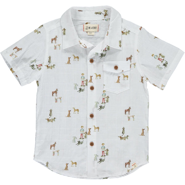 Henry Print button down