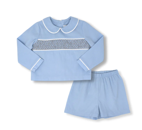 Liam Short Set- Blue/Khaki Cord