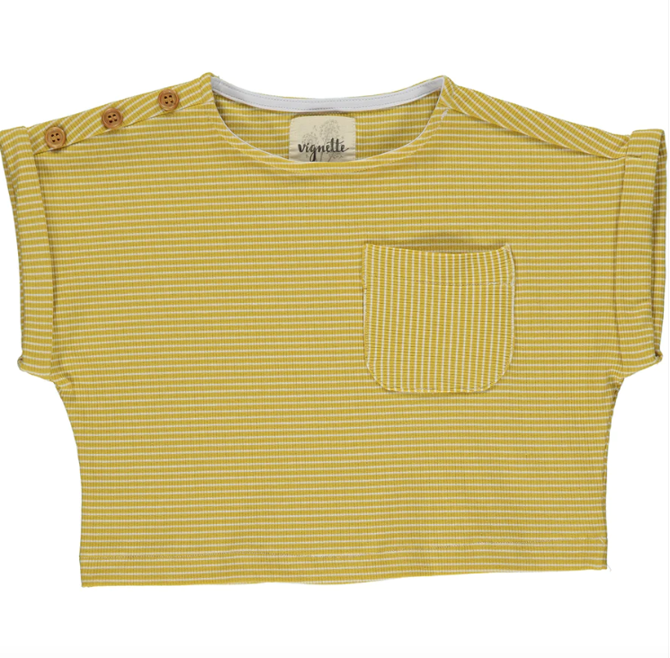 Kassie Shirt- Gold Stripe