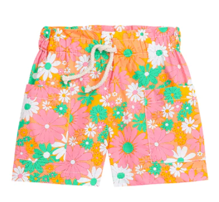 Patch Pocket Shorts- Retro Floral