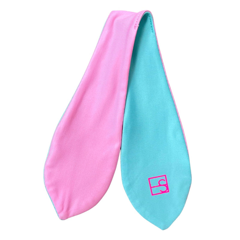 Tee Tie- pink & turquoise