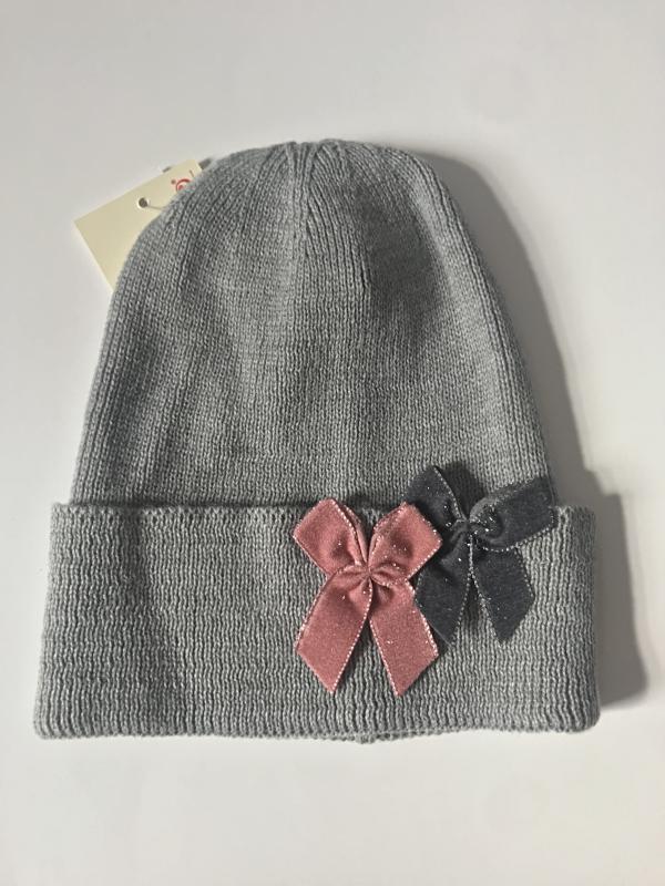 Beanie with Glitter Bows