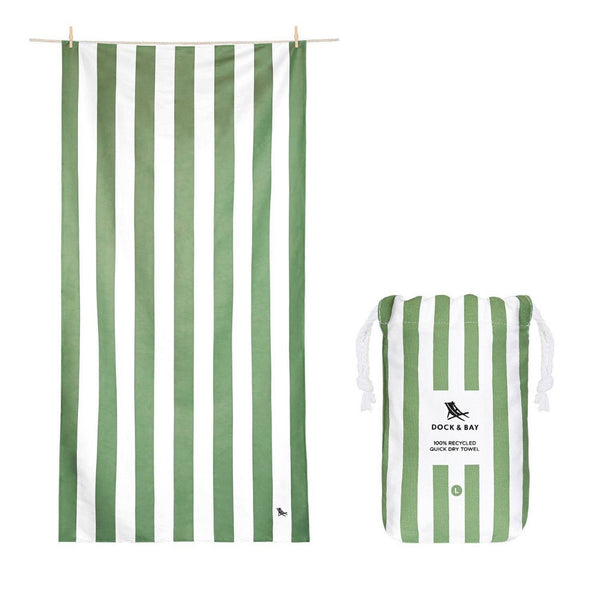 Cayman Khaki Stripe Towel