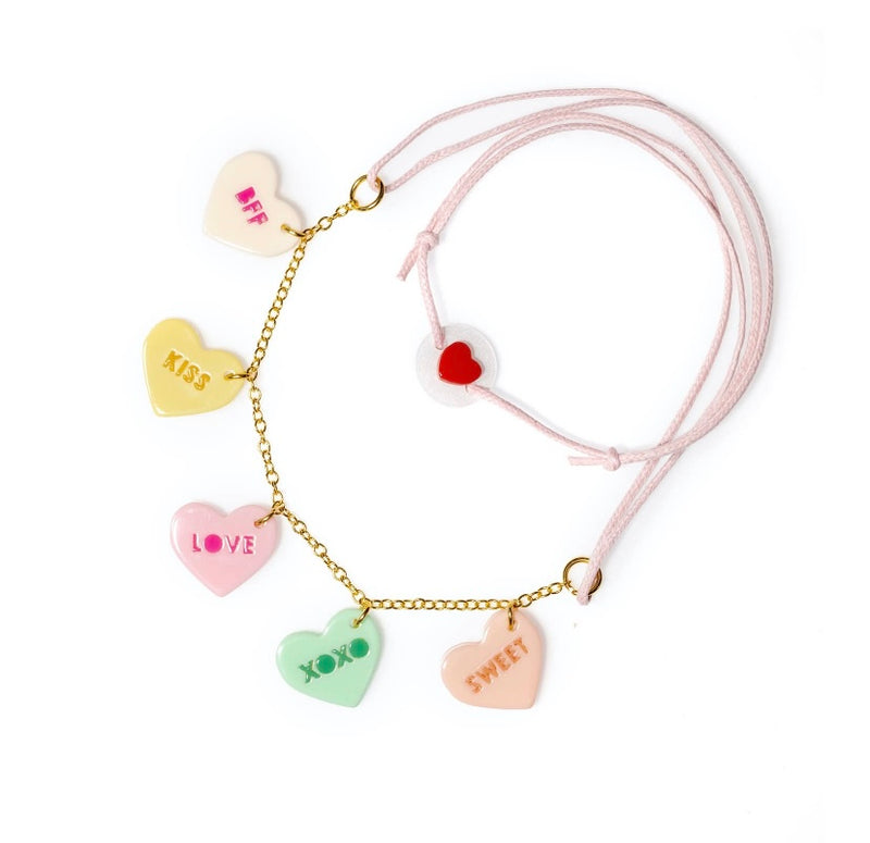 Pastel Candy Heart Necklace