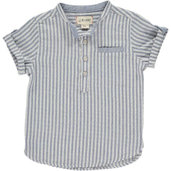 Blue Striped Woven Shirt