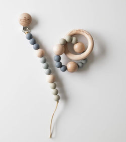 Silicone & Wood Pacifier Clip