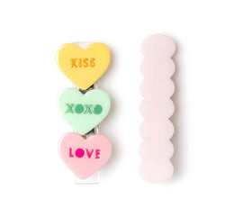Pastel Candy Hearts Clips