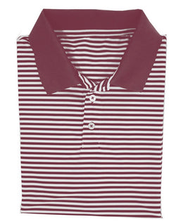 Game Day Striped Polo- Maroon