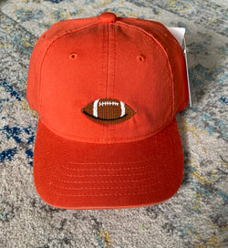 Needlepoint Hat - Football Orange