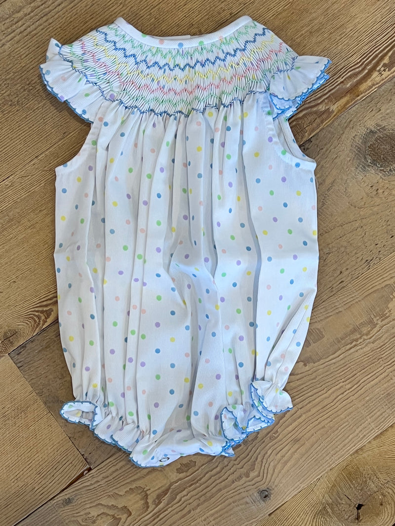 Pastel Polka Dot Embroidered Bubble