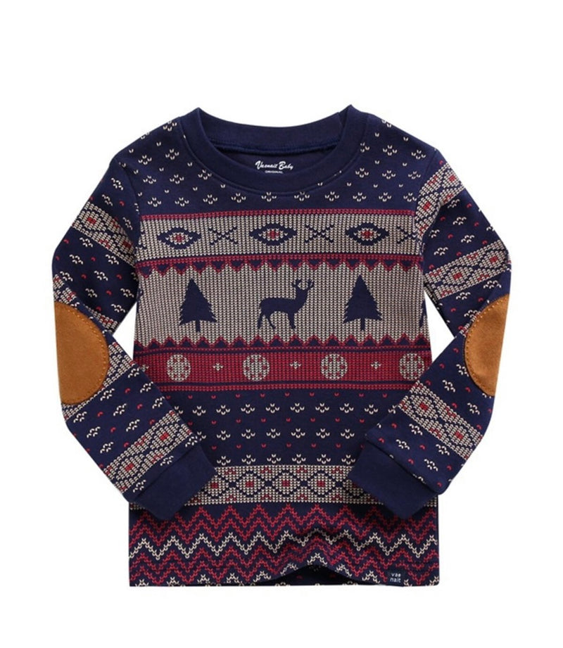 Tatum Pajama Set- Alps Sweater print