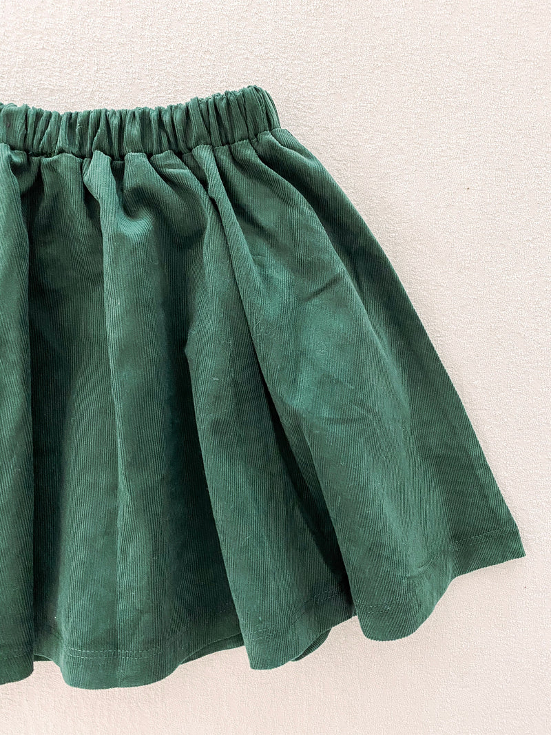 Camilla Skirt- Evergreen Mini Cord