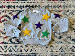 Mardi Gras Sequin Star Sweatshirt