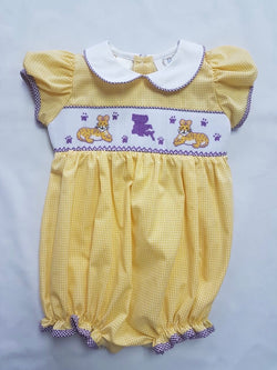 Yellow Gingham Tiger Bubble