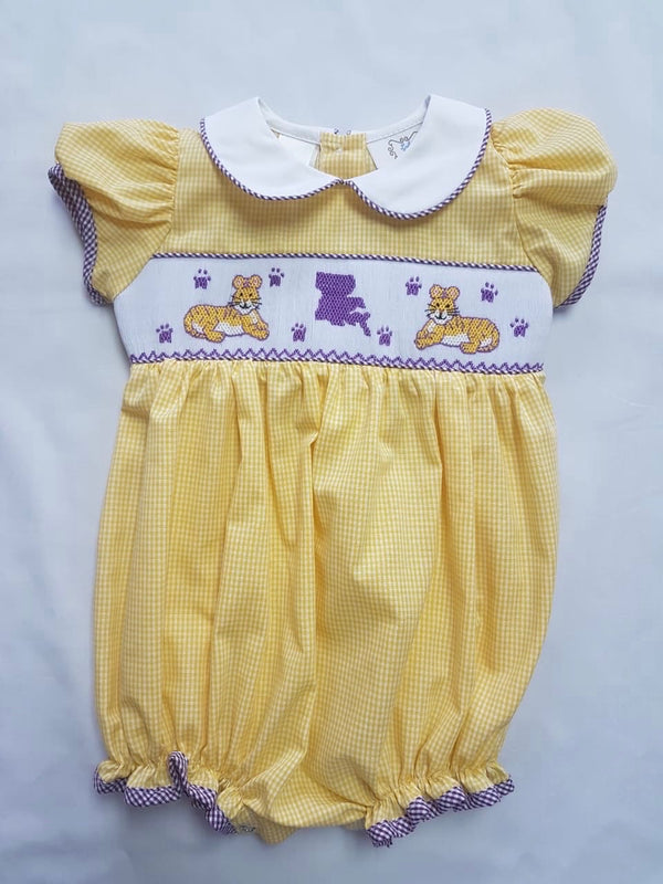 Yellow Gingham Tiger Bubble